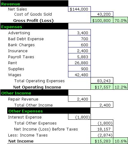 Earnings Statement|Income Statement Example